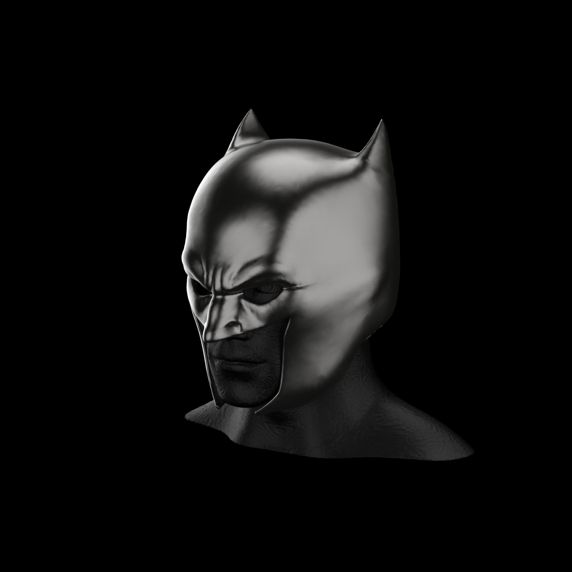 BATMAN HELMET WEARABLE 3D print model_1