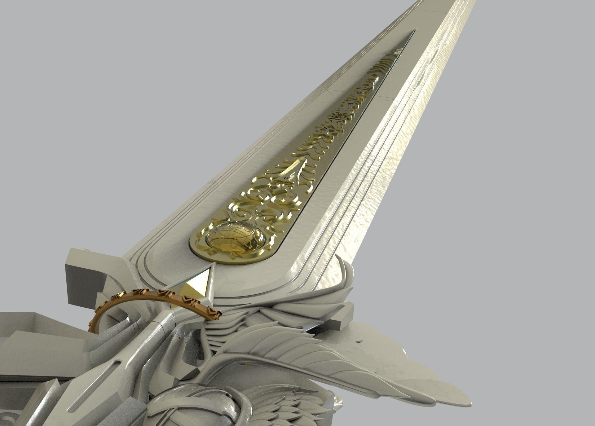 SWORD OF THE FATHER KING REGIS 3D print model_3