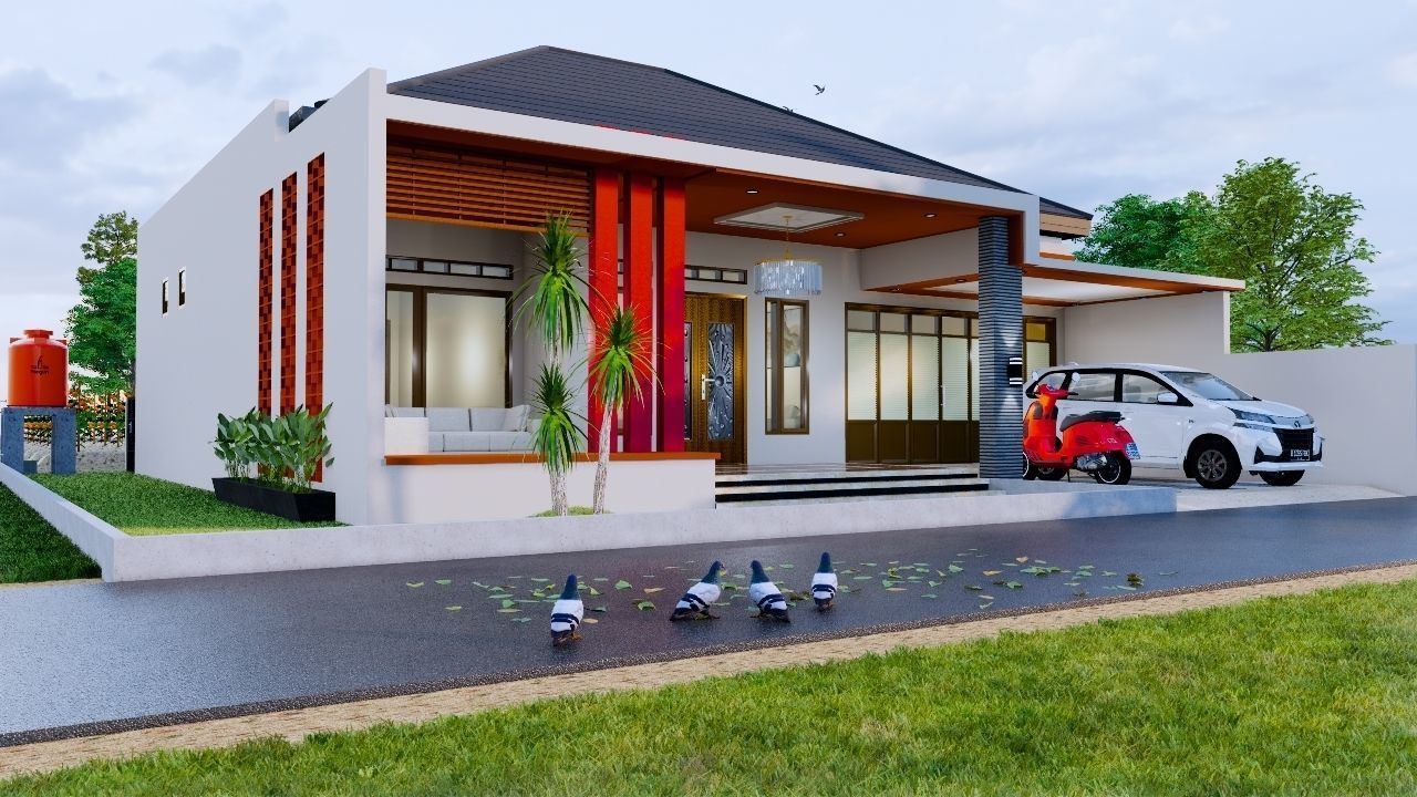 1 Floor Modern House Design Full Interior Paket 3D model | CGTrader