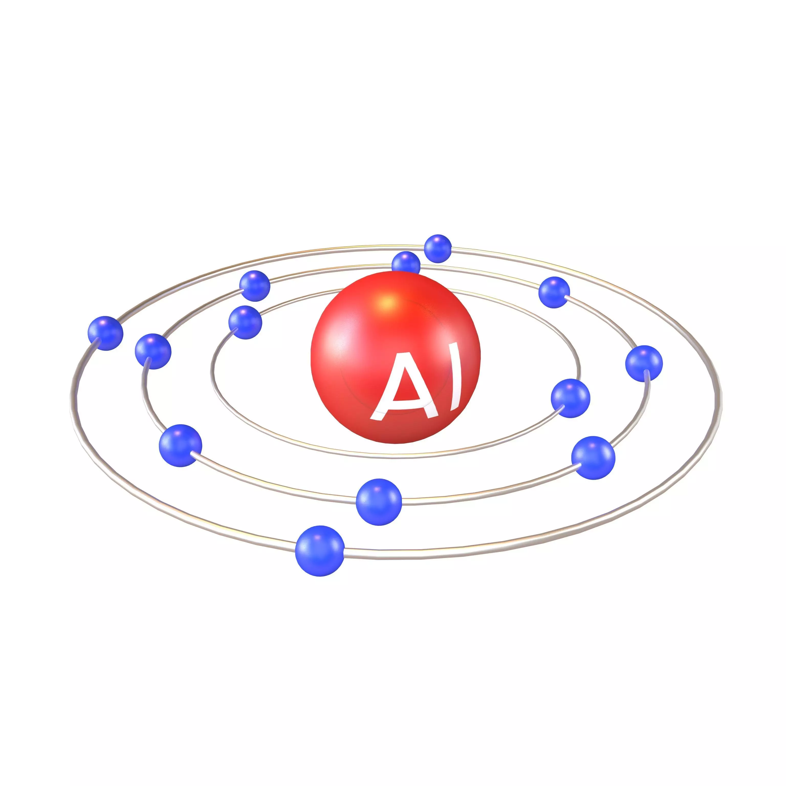 Aluminium Chemical Element v3 001 Low-poly 3D model_0
