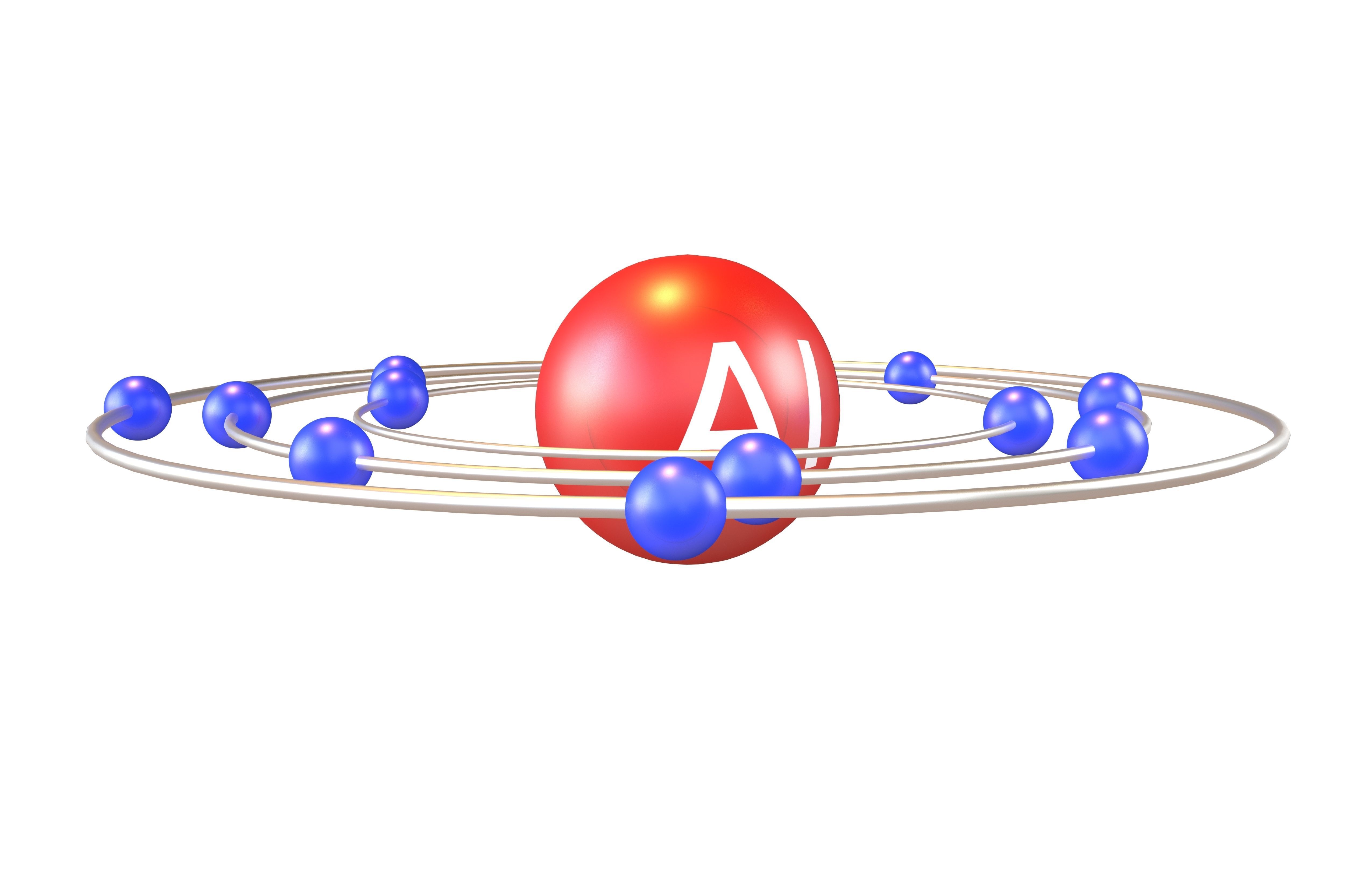 Aluminium Chemical Element v3 001 Low-poly 3D model_1