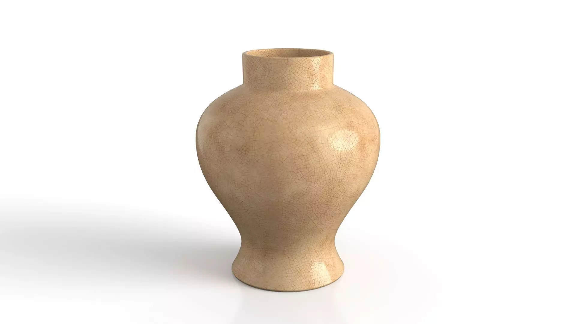 Chinese Celadon Crackle Glaze Vase 3D model_0