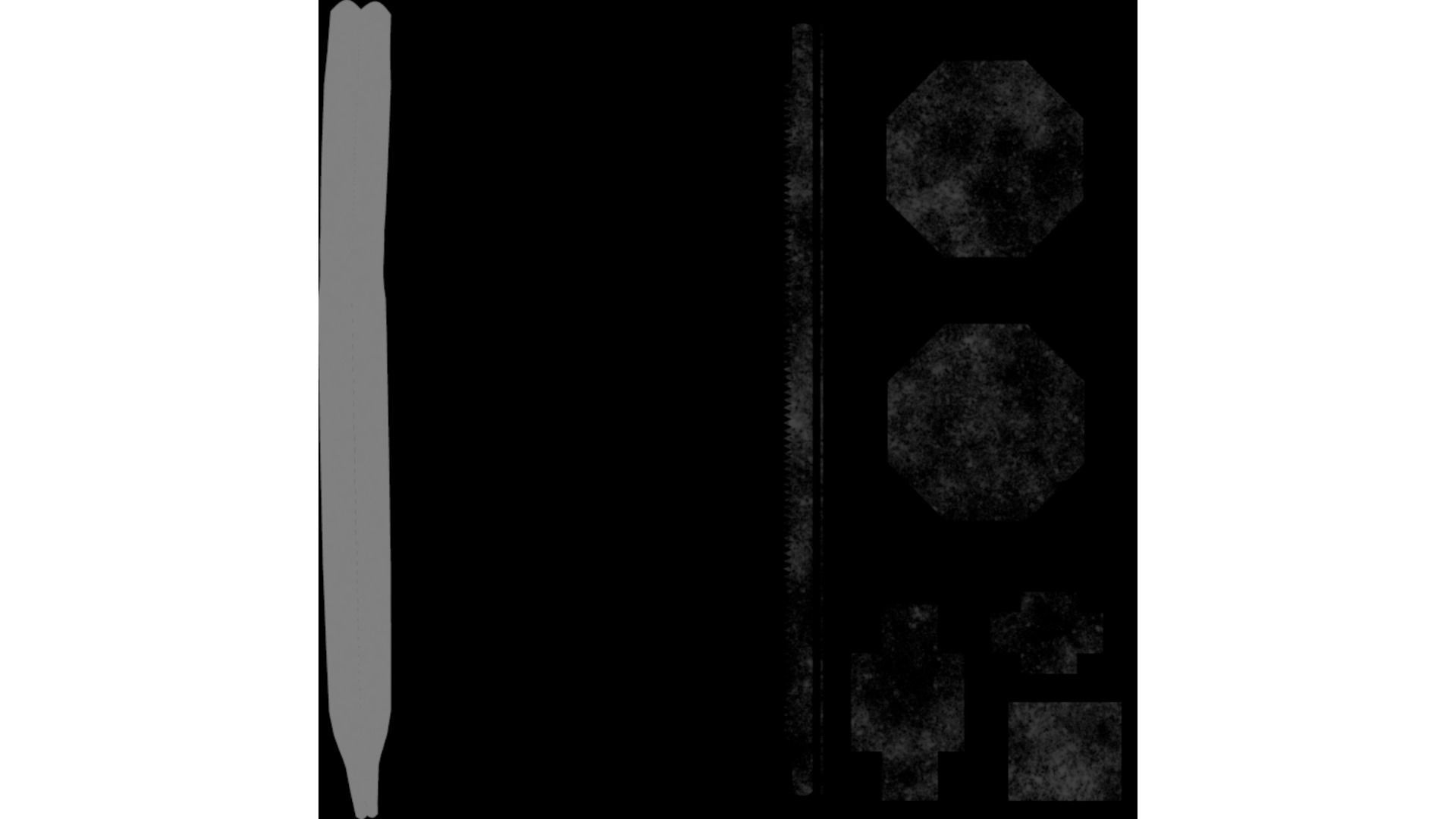 Hand Saw Low-poly 3D model_13