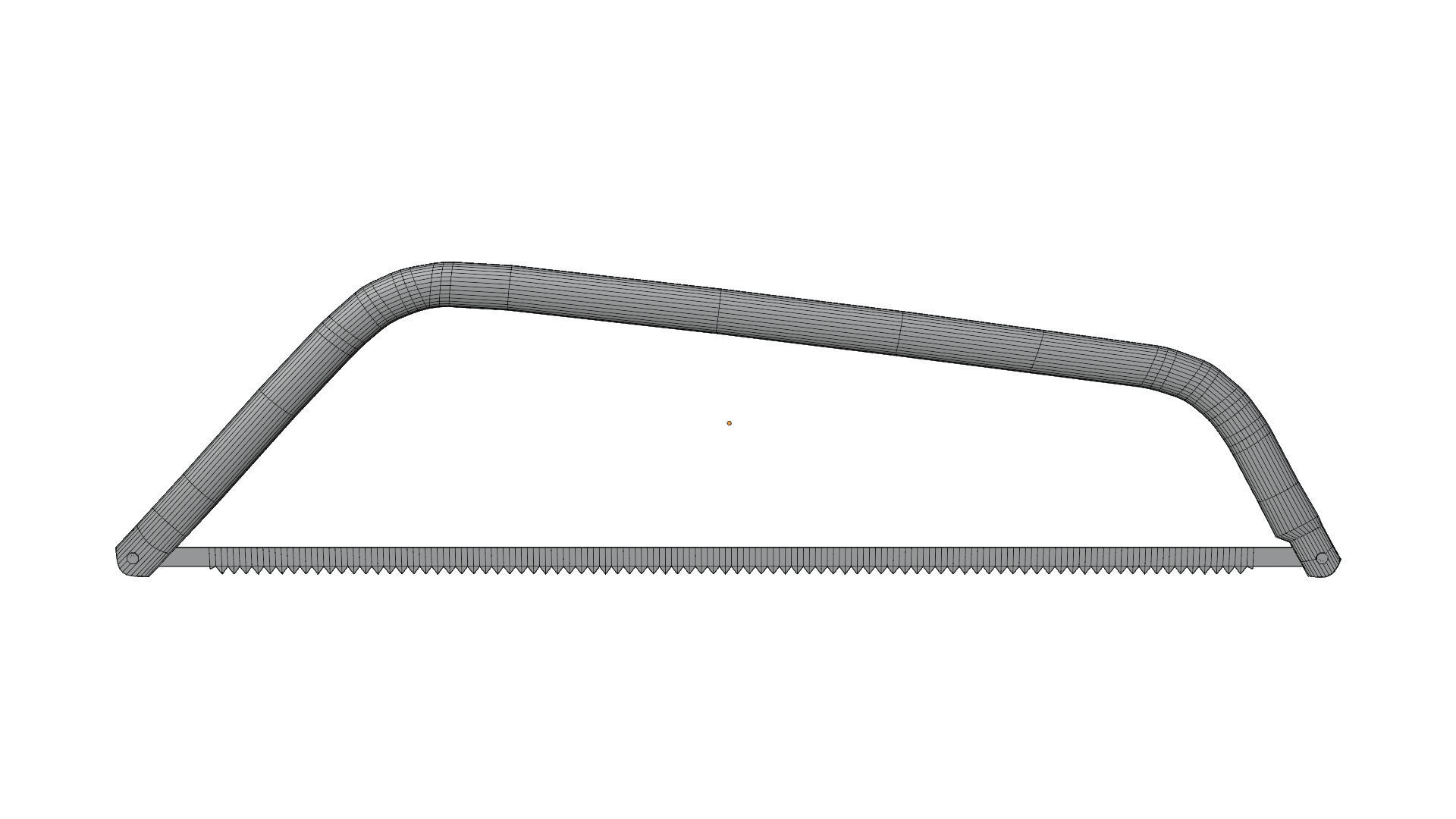 Hand Saw Low-poly 3D model_7