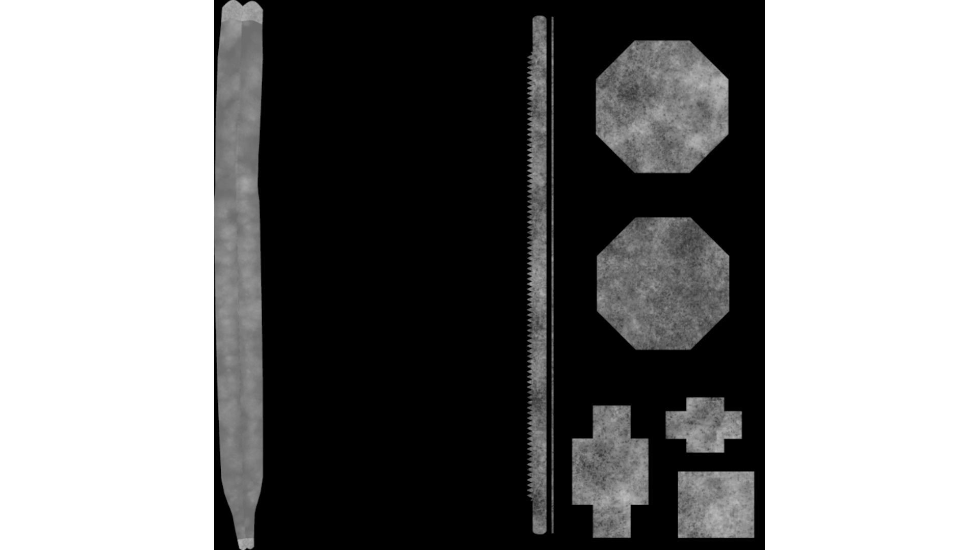 Hand Saw Low-poly 3D model_11