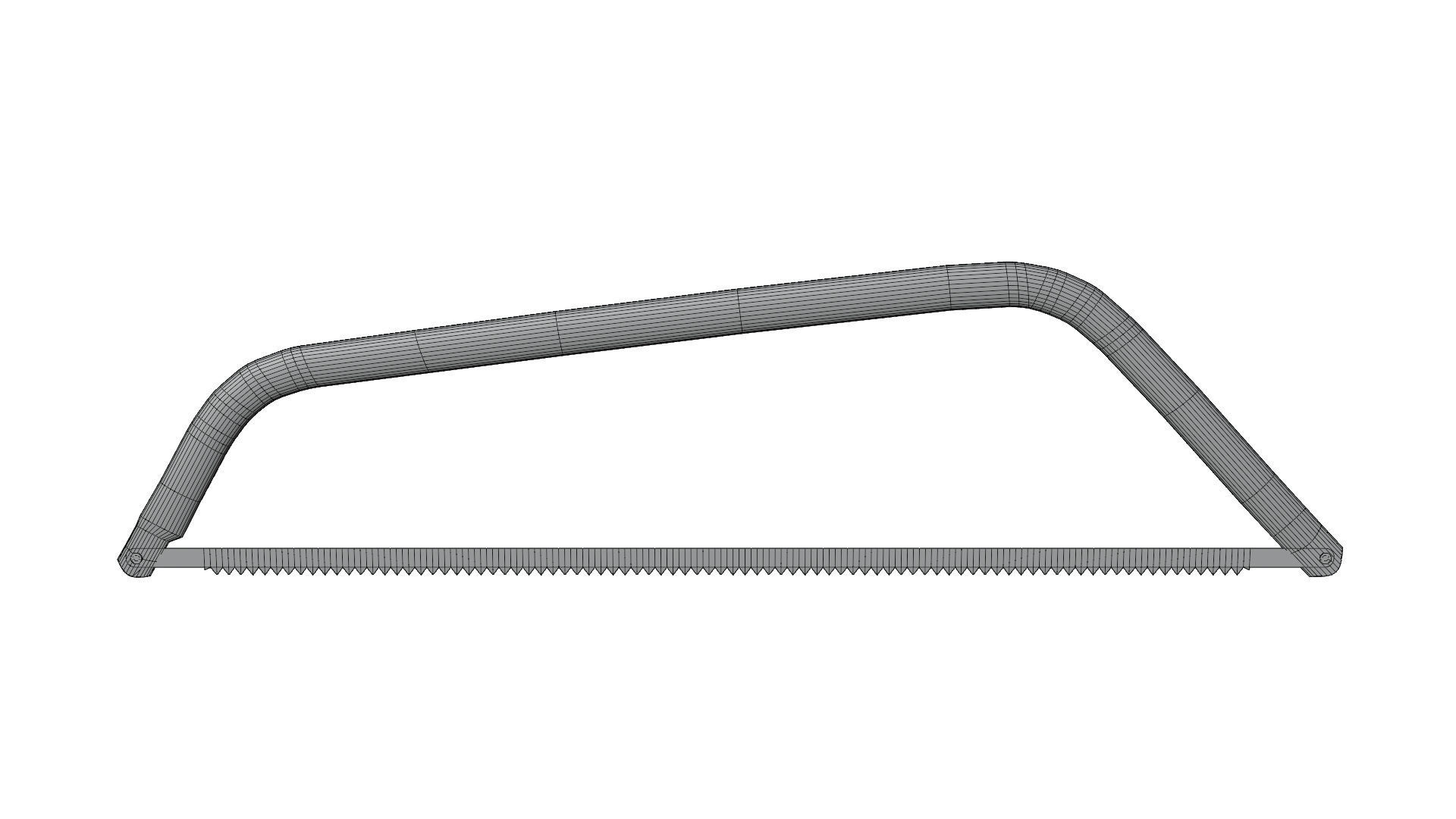Hand Saw Low-poly 3D model_3