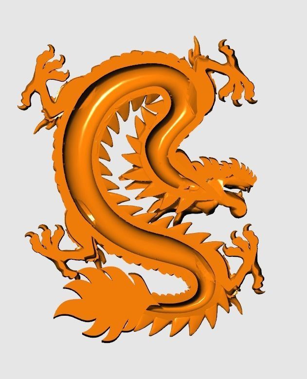dragon china asia  3D print model_6