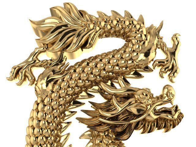 dragon china asia  3D print model_2