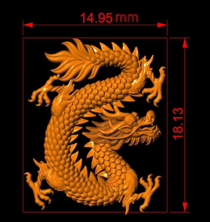 dragon china asia  3D print model_4