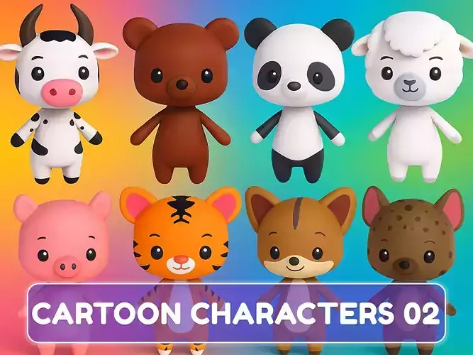 Character Animal Cartoon v002 Collection 