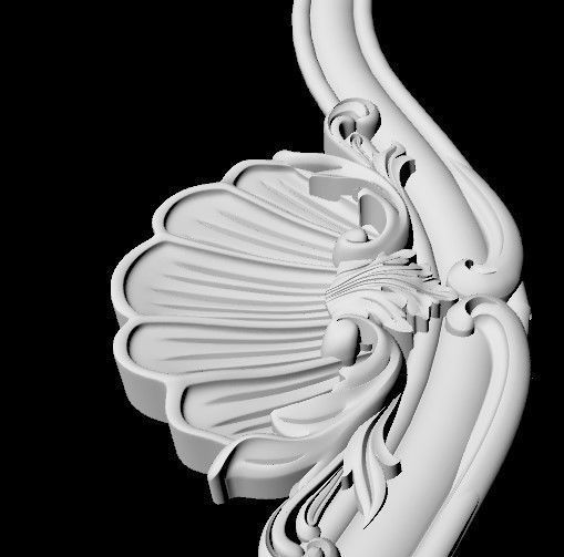 Central decor ornament for furniture 3D model_5