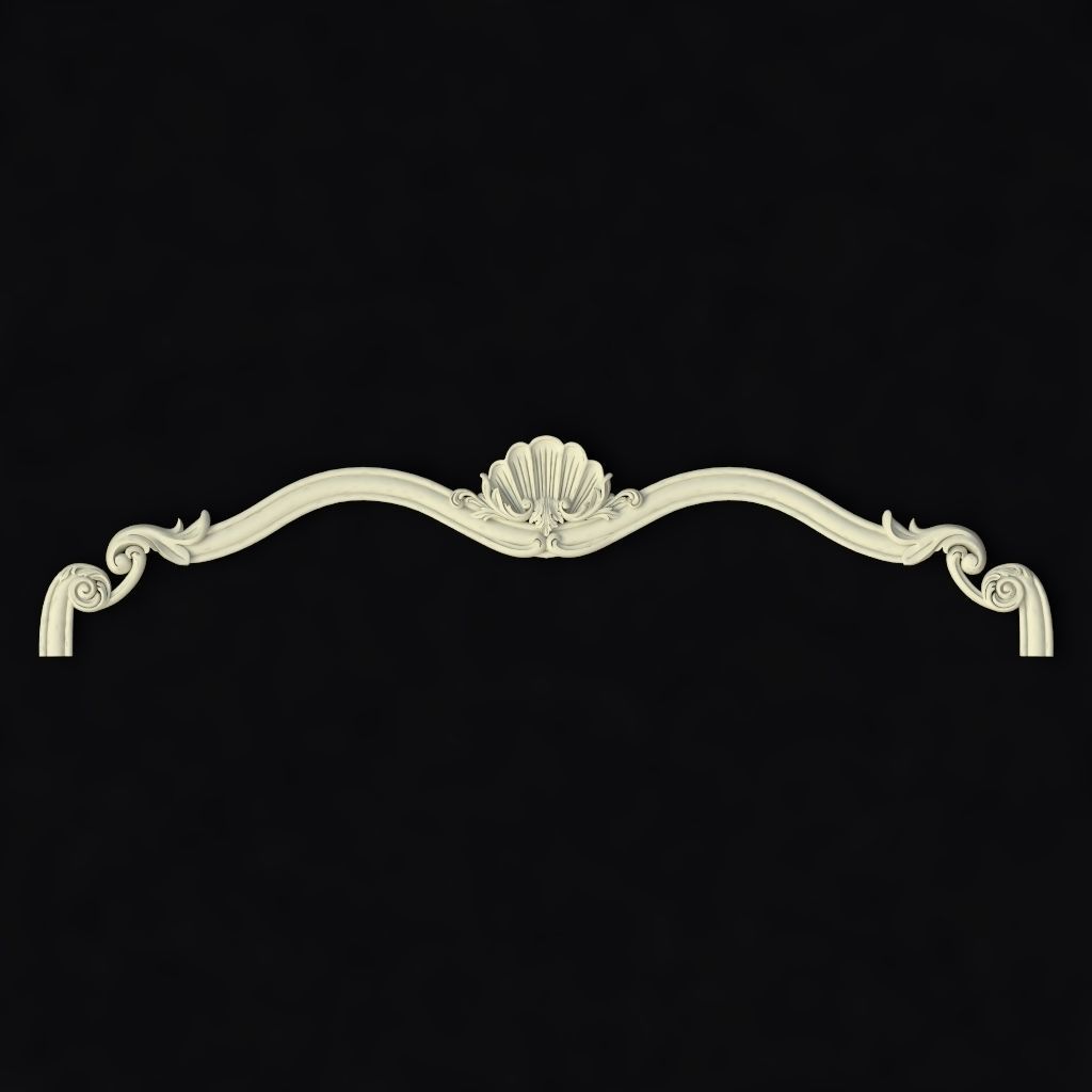 Central decor ornament for furniture 3D model_1