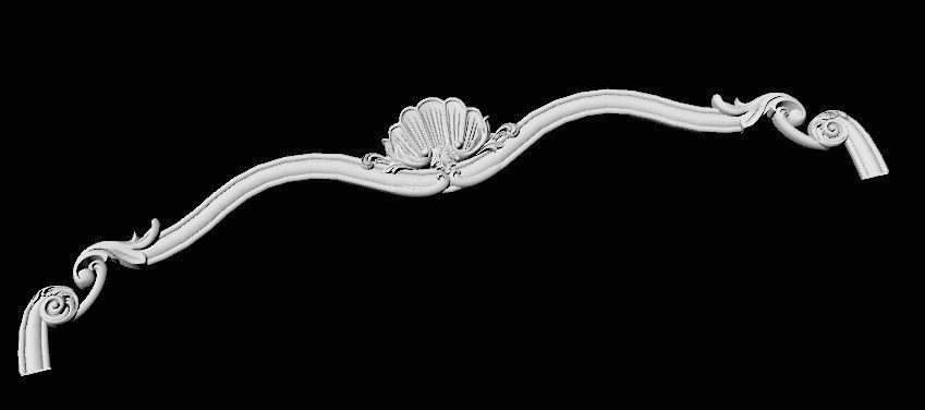 Central decor ornament for furniture 3D model_2