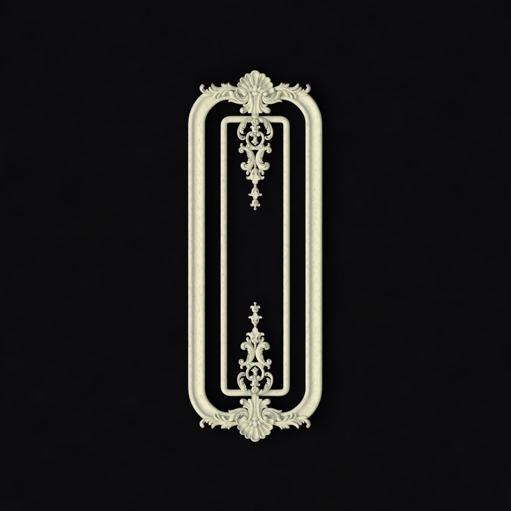 Central decor ornament for furniture 3D model_1