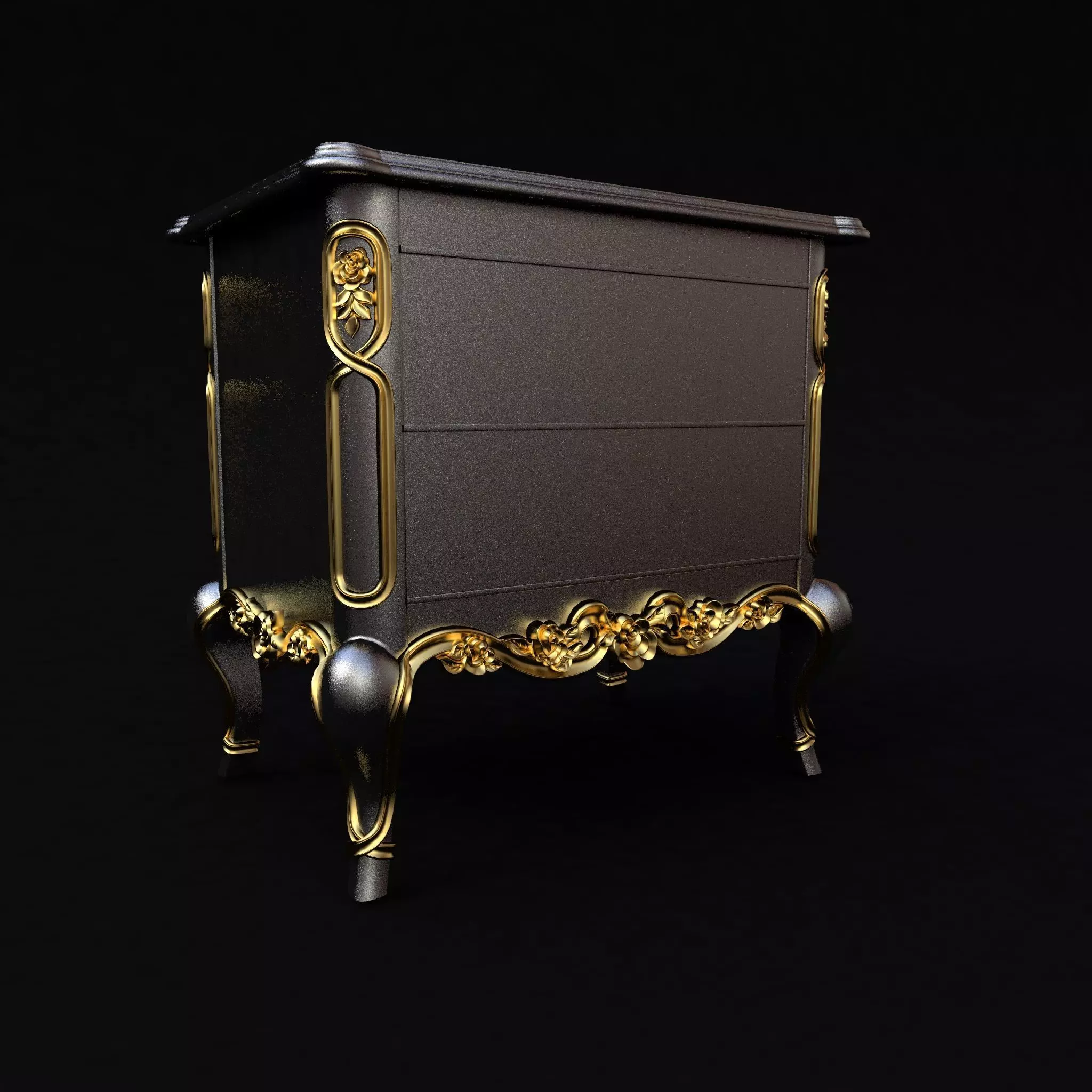 bedside table for bedroom 3D model_0