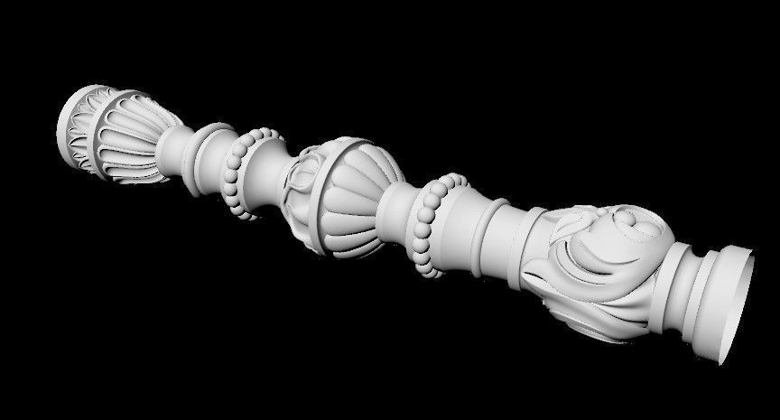 baluster baroque 3D model_4