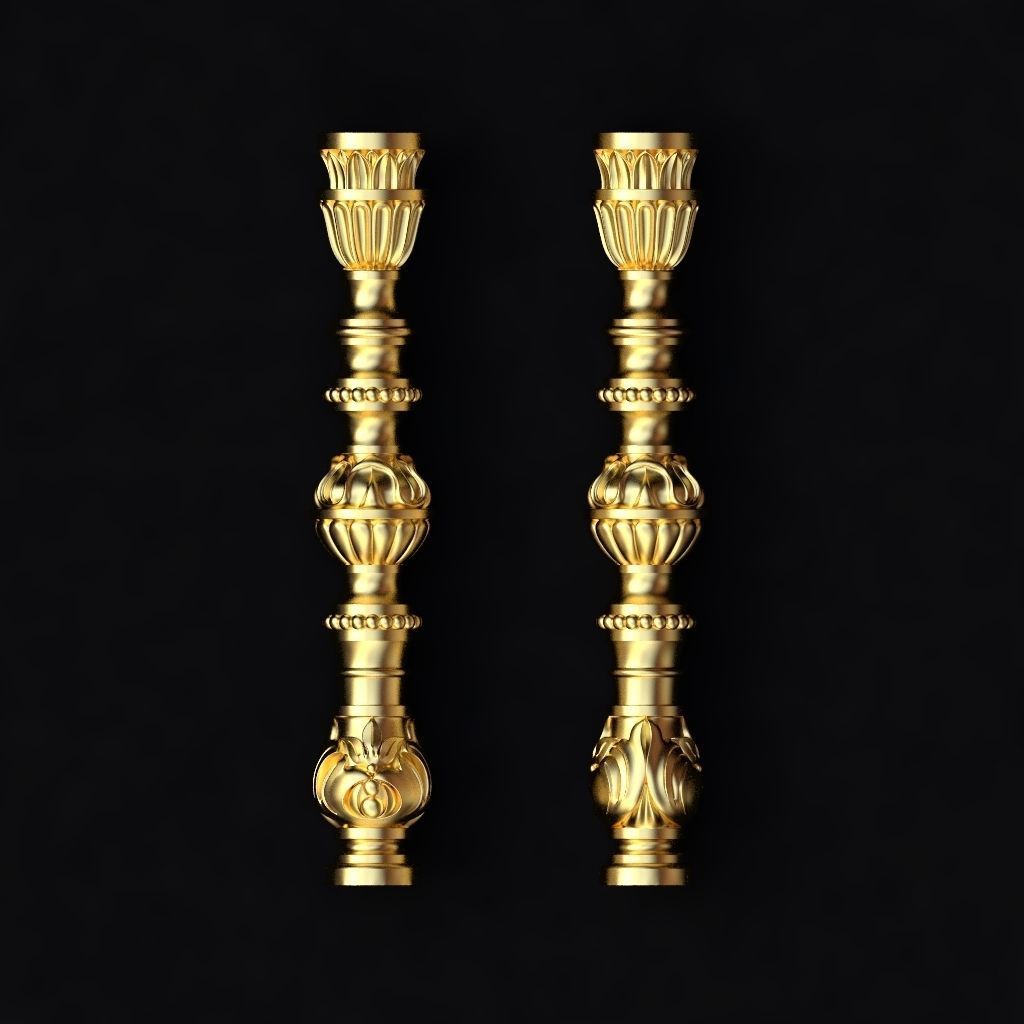 baluster baroque 3D model_1