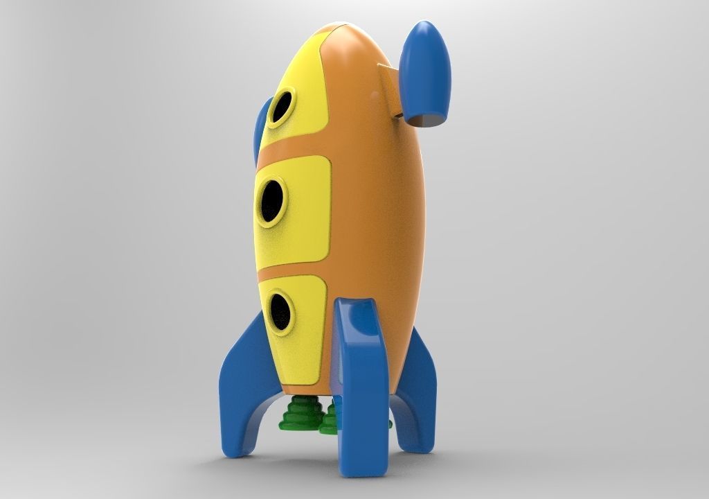 Rocket Ship 3D model_2