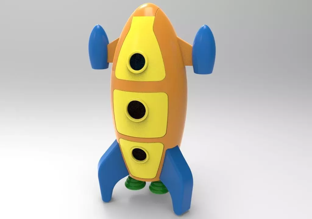 Rocket Ship 3D model_0