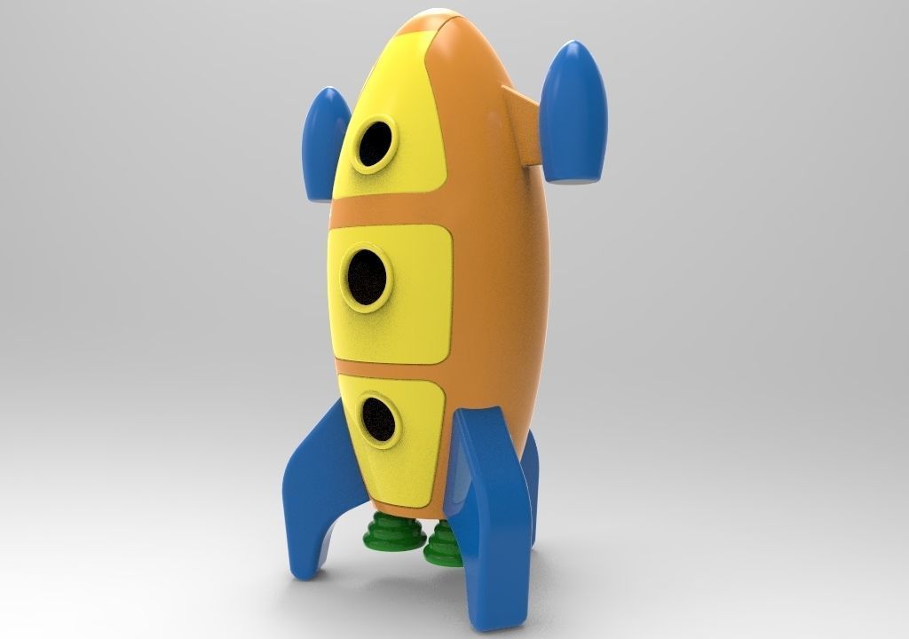 Rocket Ship 3D model_1