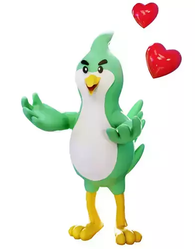 Feathers of Joy The Happy Green Parrot Mascot Tale