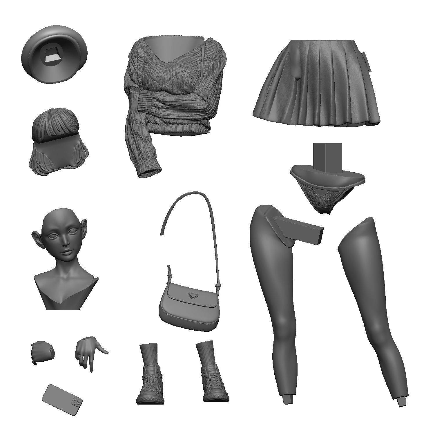 Yuki Digital FIgure Data 3D print model_2