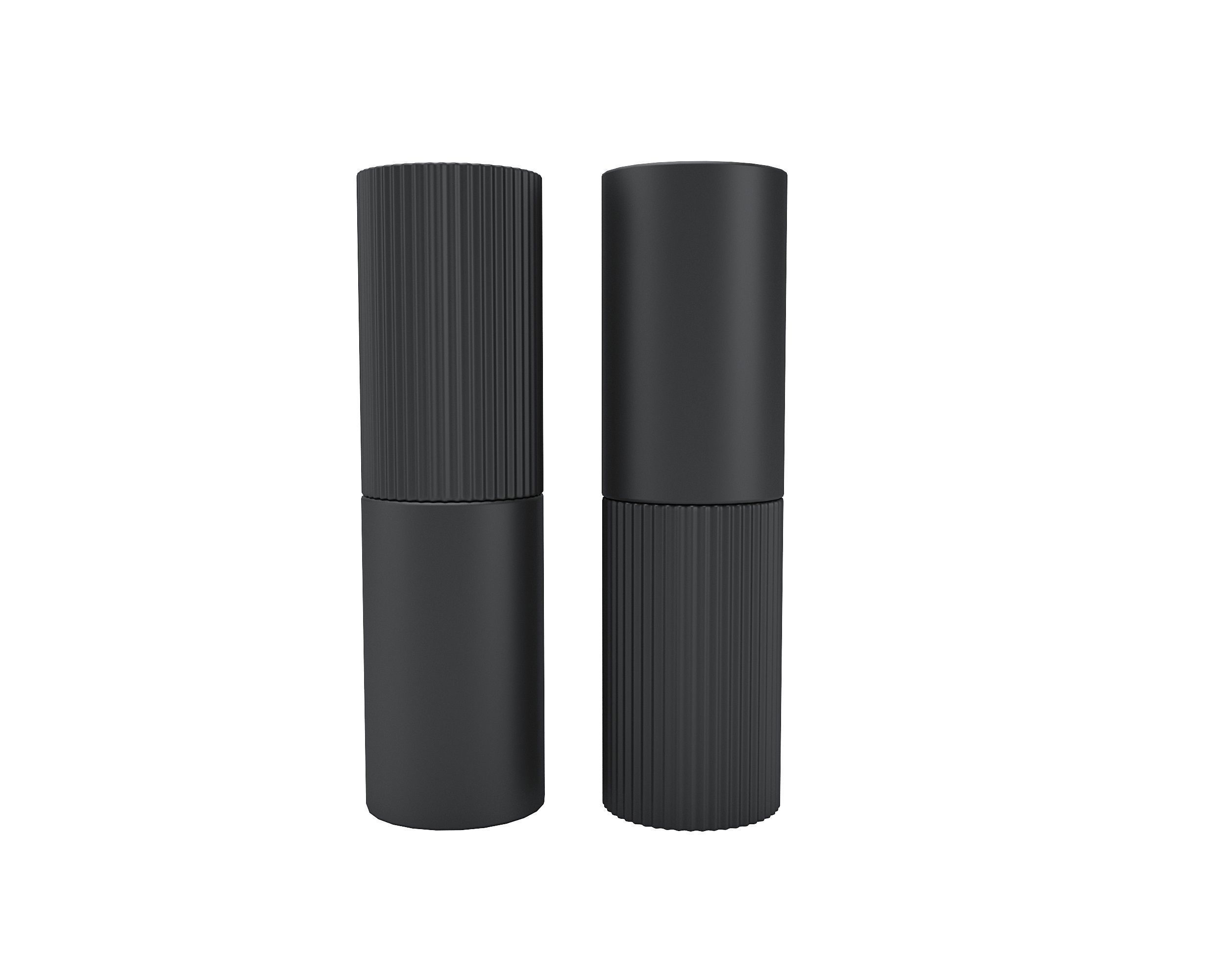 Hanno Ebonized Fluted Salt and Pepper Mill Grinder Set 3D model CGTrader