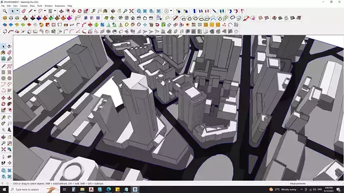 Highrise building Environment 3d model