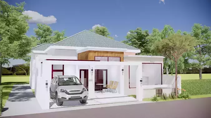 1 Floor Modern House Design Full Interior 