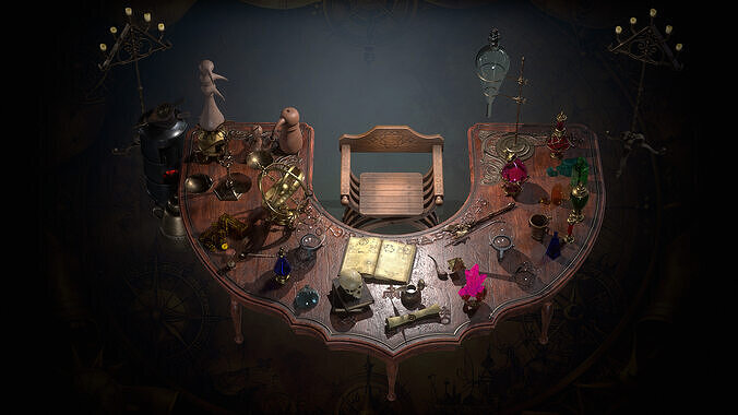 Alchemy Magic Lab Low-poly 3D model