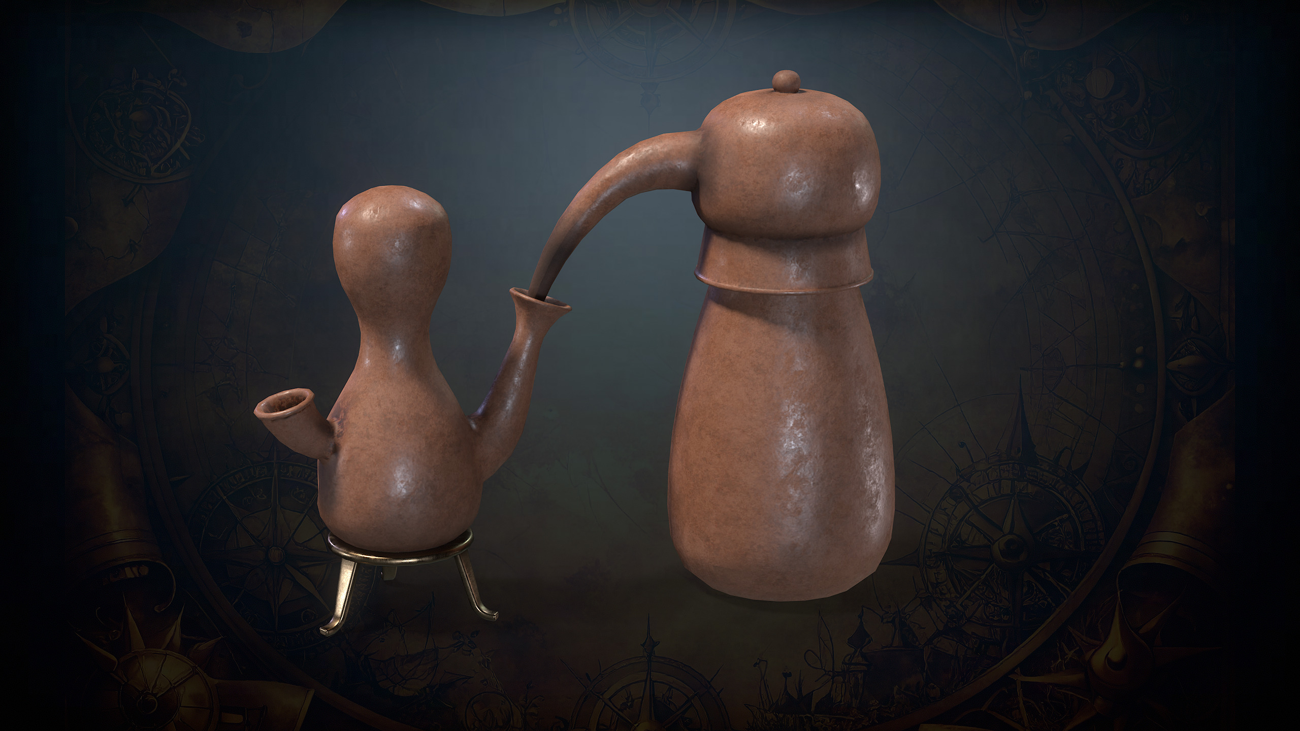 Alchemy Magic Lab Low-poly 3D model_9