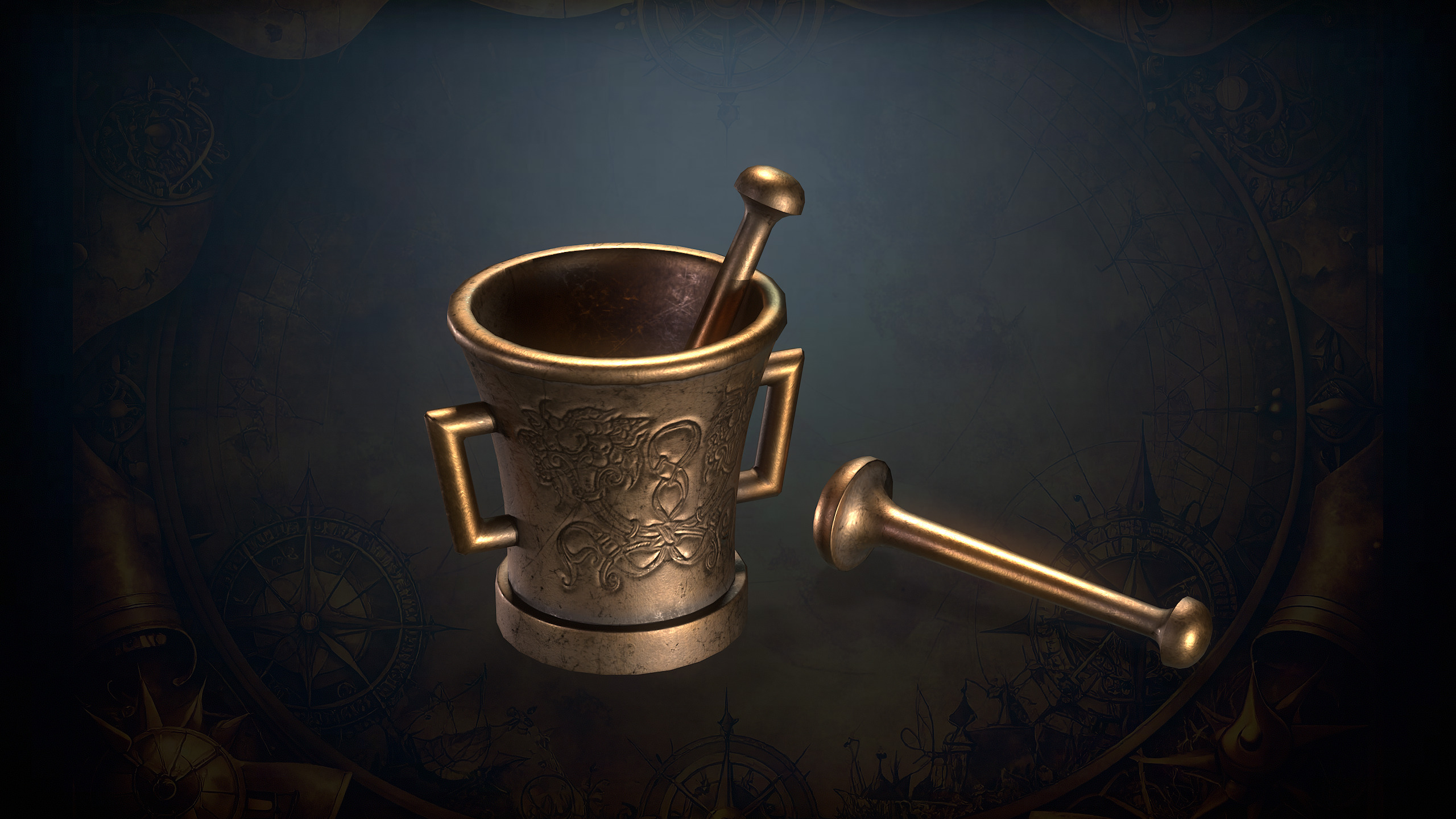 Alchemy Magic Lab Low-poly 3D model_15