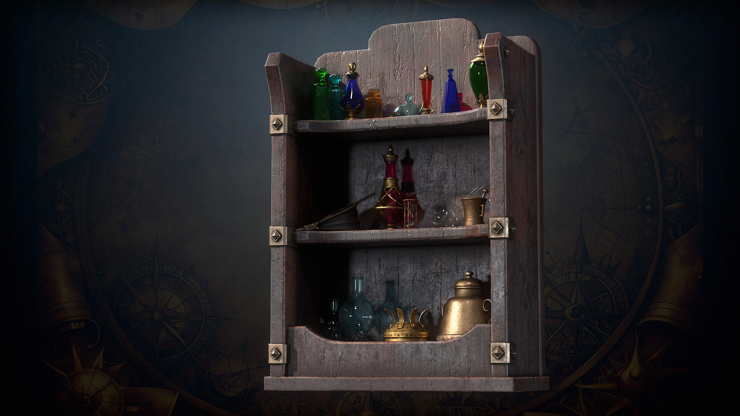 Alchemy Magic Lab Low-poly 3D model_35