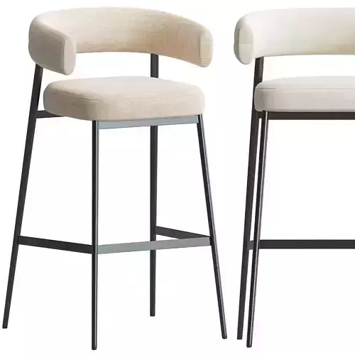 NENA Bar chair for interior high quality bar chair 3D model