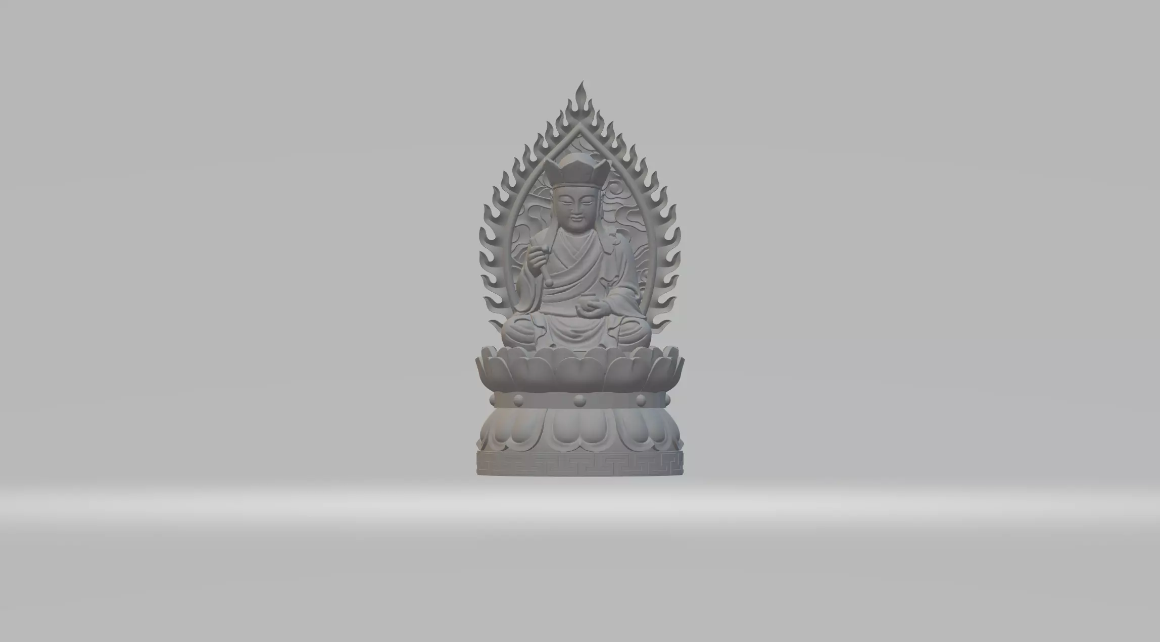 Ksitigarbha Bodhisattva Buddha Statue 3D print model