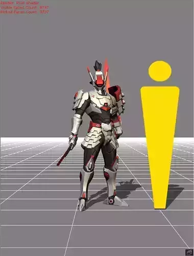 Saber Fullmetal Ronin Low-poly 3D model