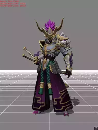 Saber Onimaru Low-poly 3D model