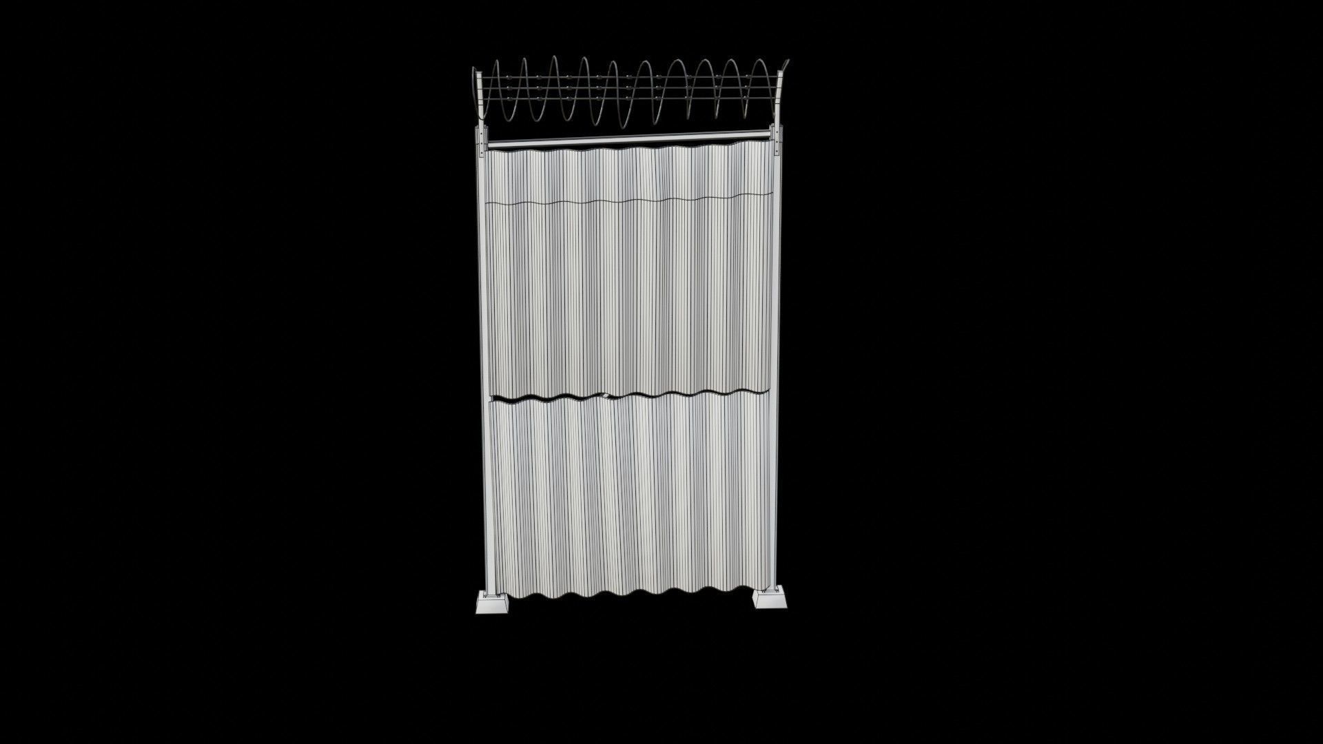 Sheet Metal Fence Low-poly 3D model_59