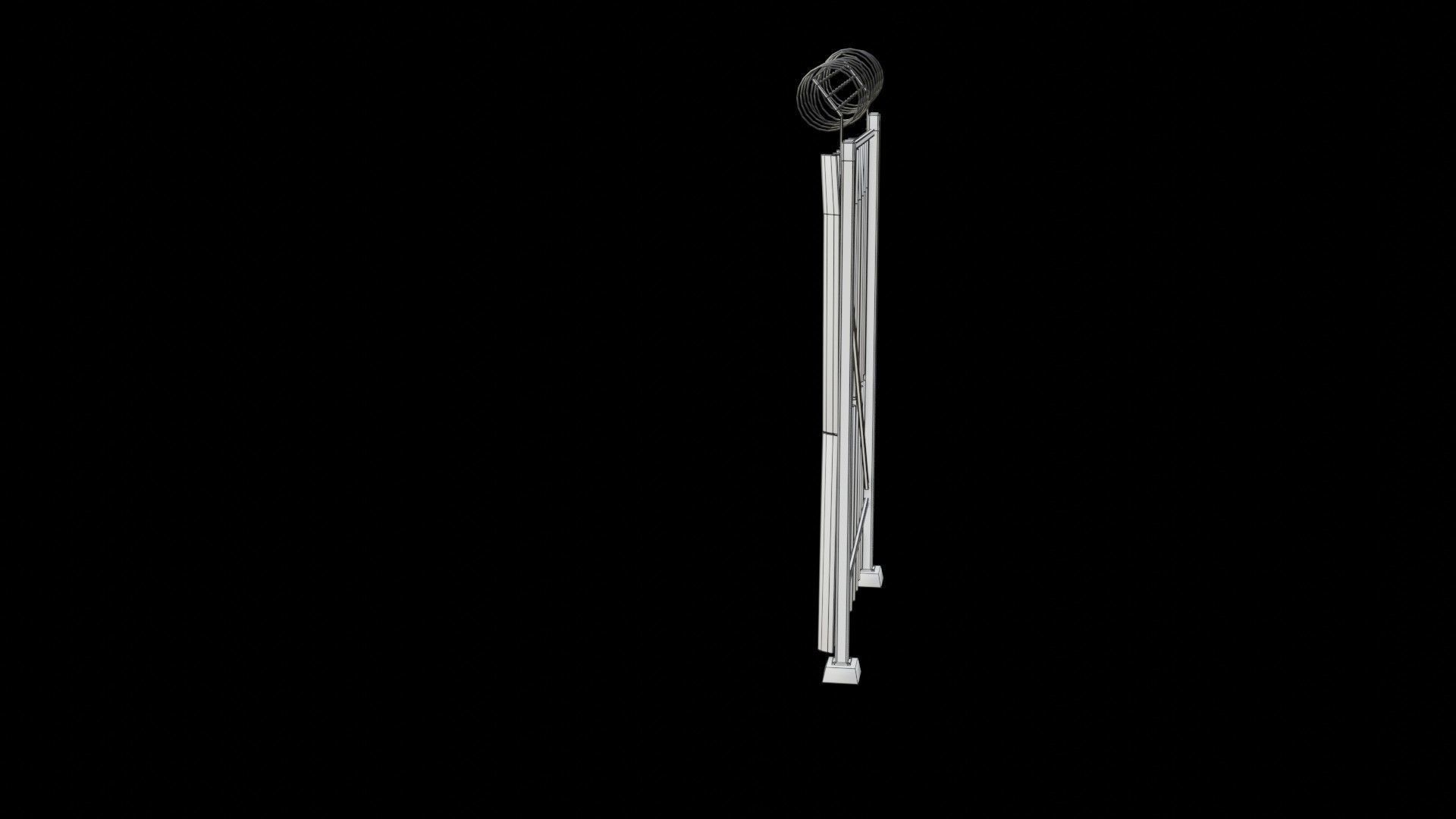 Sheet Metal Fence Low-poly 3D model_44