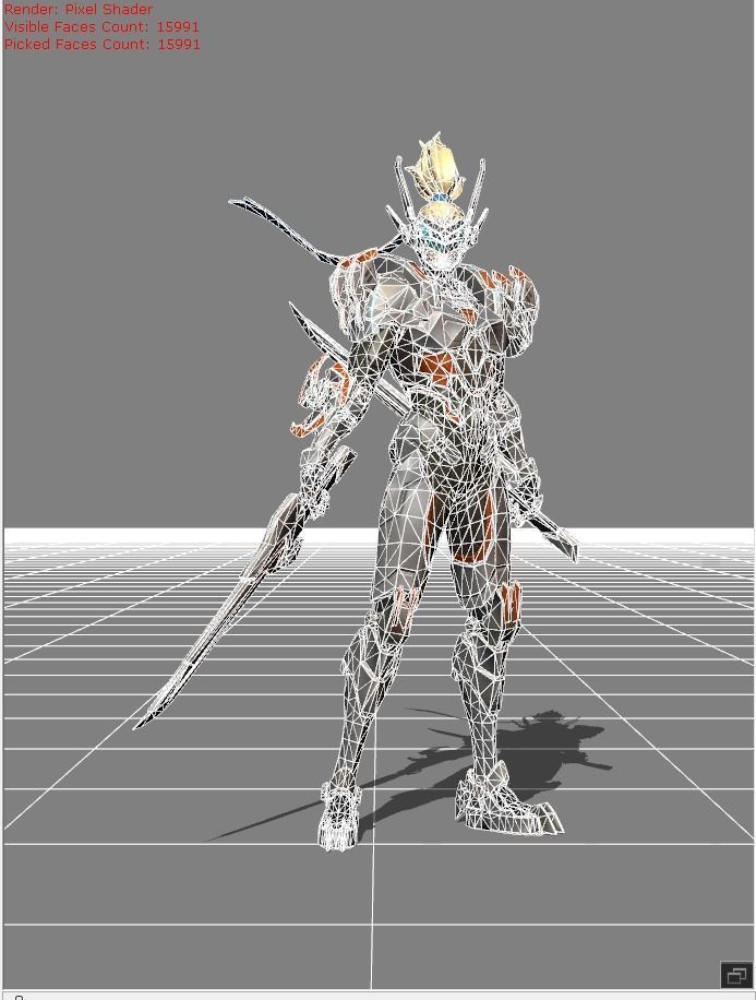 Saber Silver Edge Low-poly 3D model_4