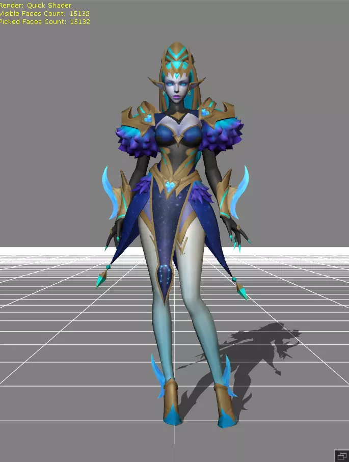 Selena Gemini - Shadow Skin Low-poly 3D model_0