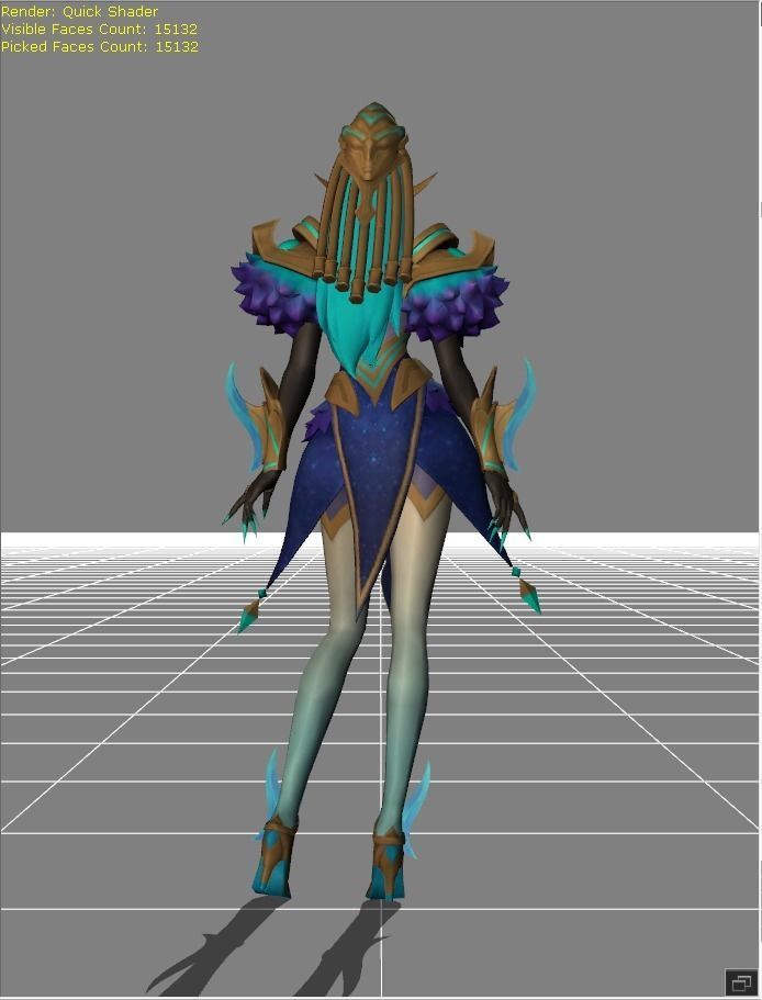 Selena Gemini - Shadow Skin Low-poly 3D model_3