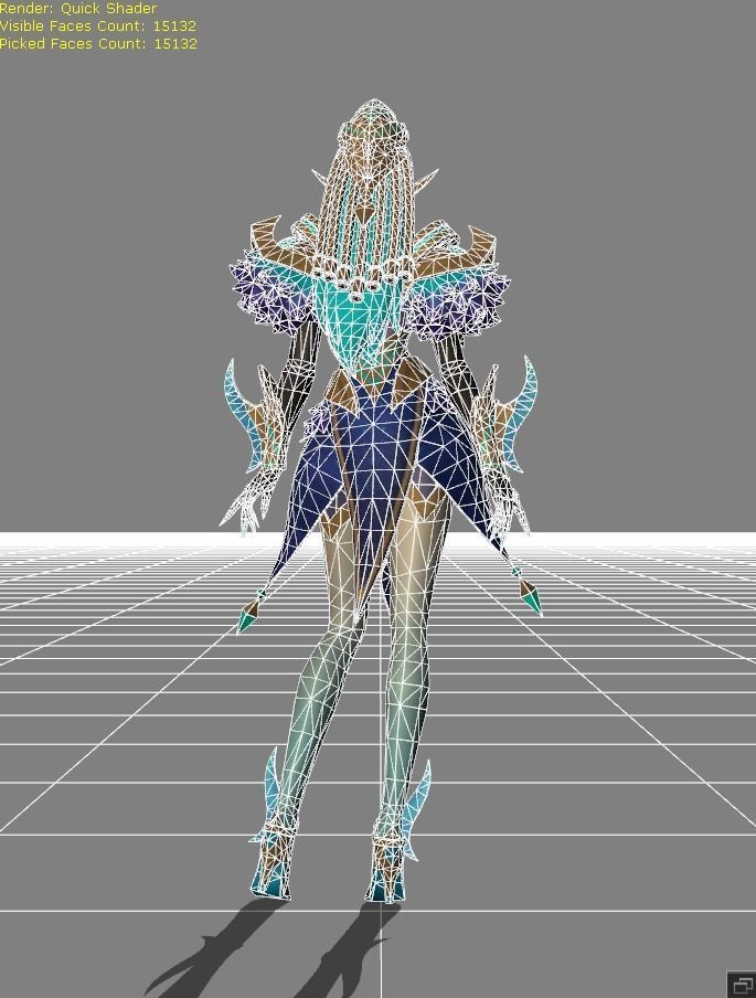 Selena Gemini - Shadow Skin Low-poly 3D model_7