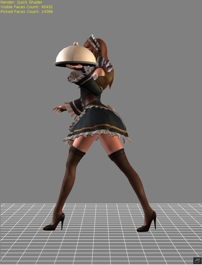 Selena Double Identity Skin Low-poly 3D model_2