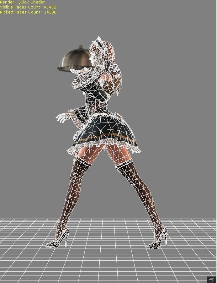 Selena Double Identity Skin Low-poly 3D model_6