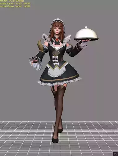 Selena Double Identity Skin Low-poly 3D model