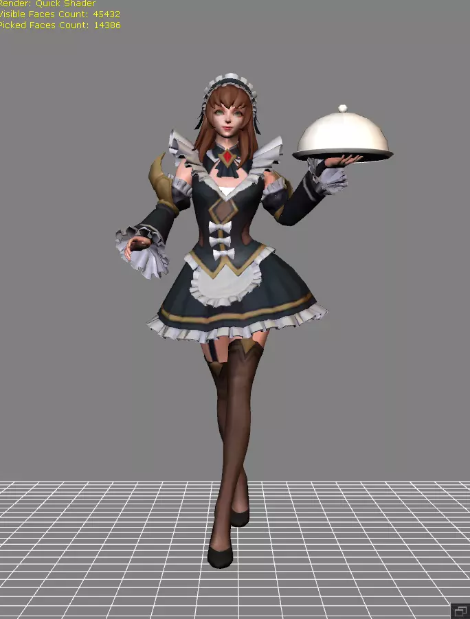 Selena Double Identity Skin Low-poly 3D model_0