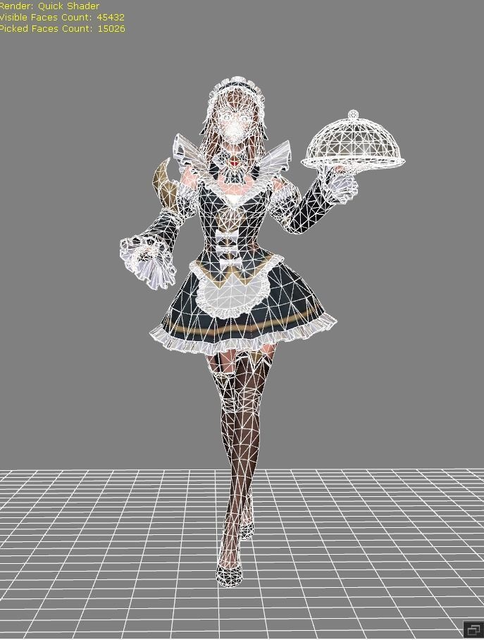 Selena Double Identity Skin Low-poly 3D model_4