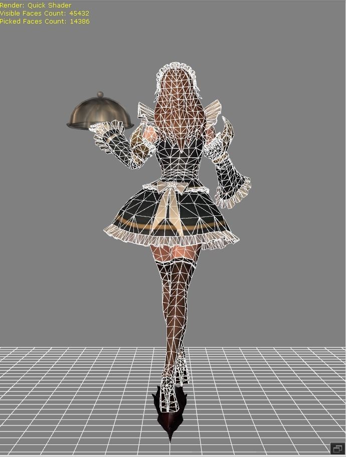 Selena Double Identity Skin Low-poly 3D model_7