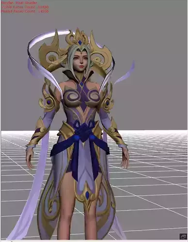 Selena Thunder Flash Skin  Low-poly 3D model